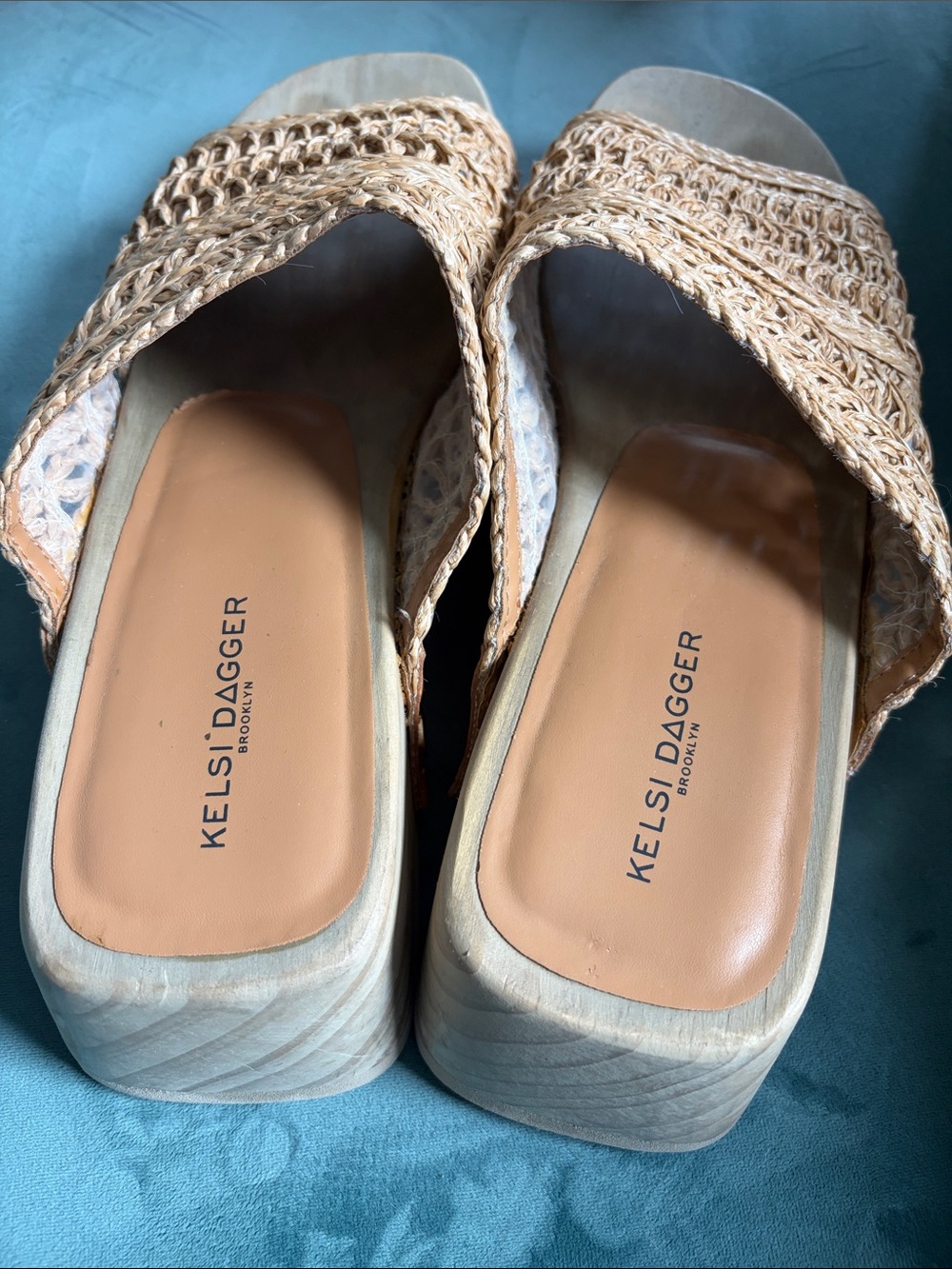 Kelsi Dagger Natural Braided Raffia Slide Mules - Picture 5 of 5